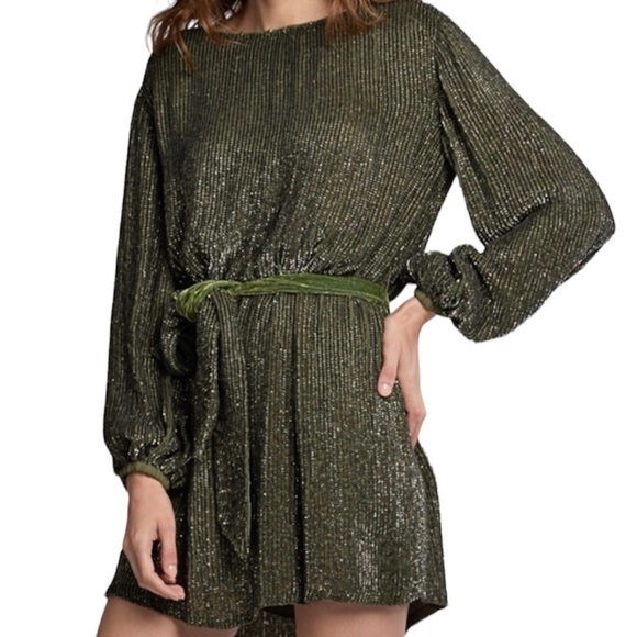 Retrofete Grace Green Sequin Dress Size XS - Picture 1 of 13